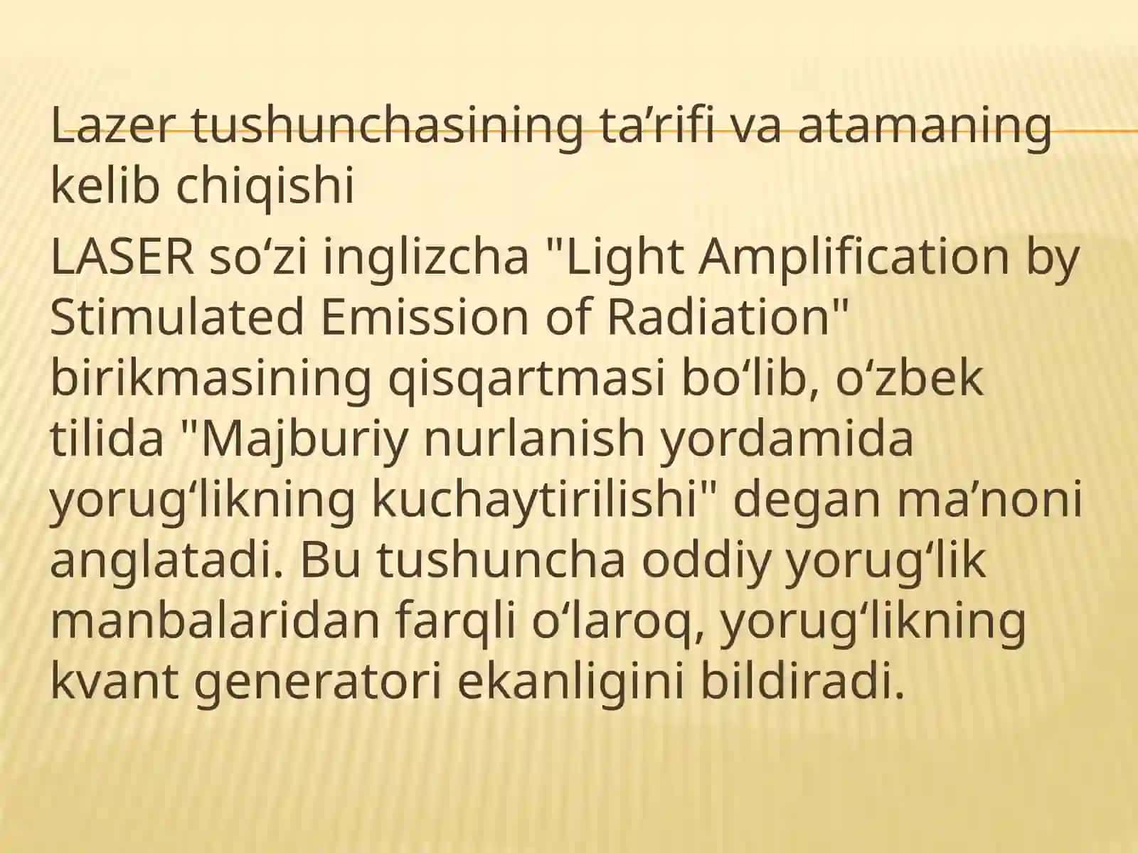 Lazerlarning yaratilishi tarixi va bosqichlari 3