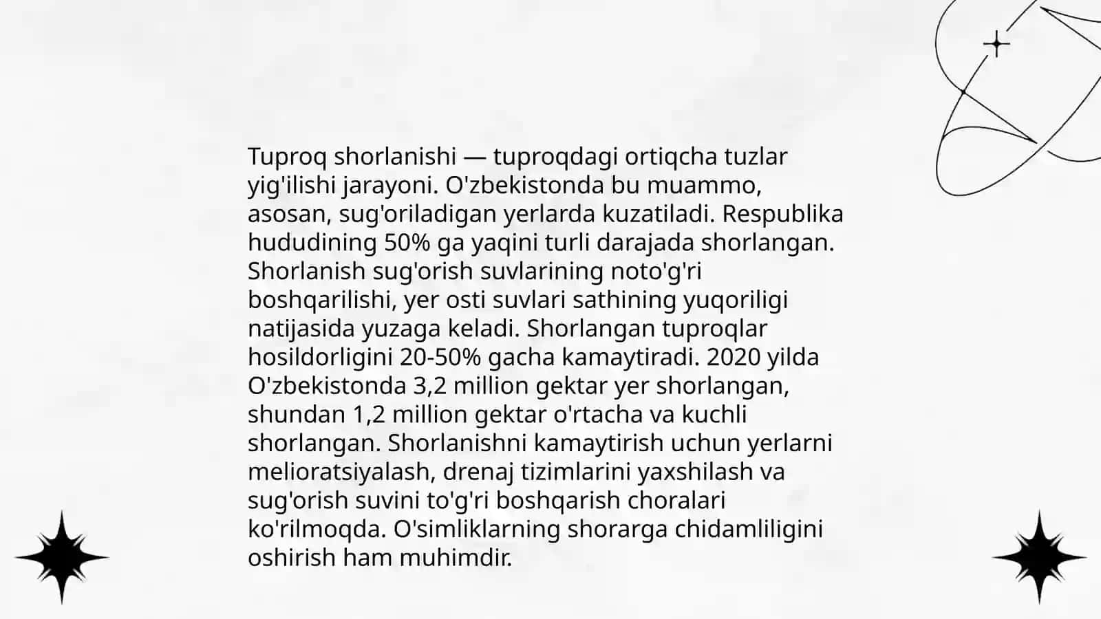 Tuproq shorlanishi 3