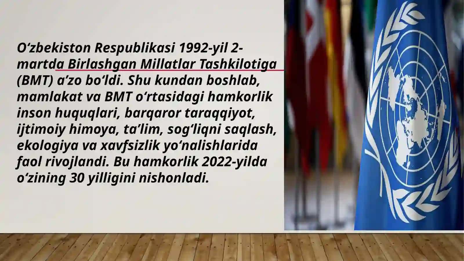 Oʻzbekistonda BMT inson qadr-qimmati yoʻlidagi 30yillik hamkorlik 3