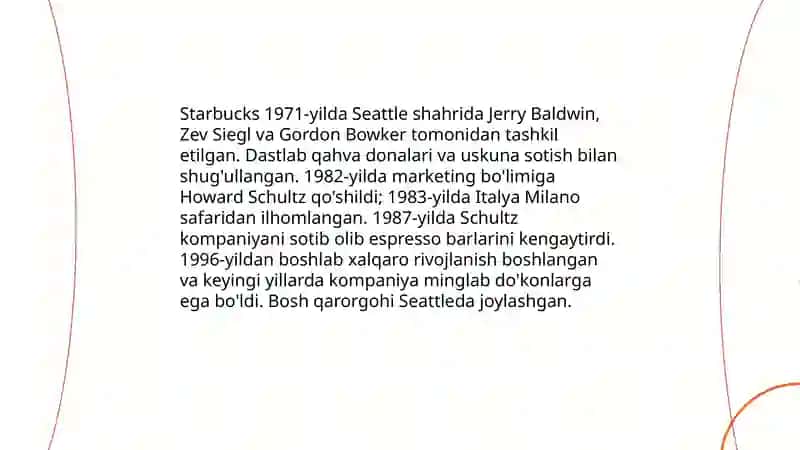 Starbucks haqida prezintatsiya 3