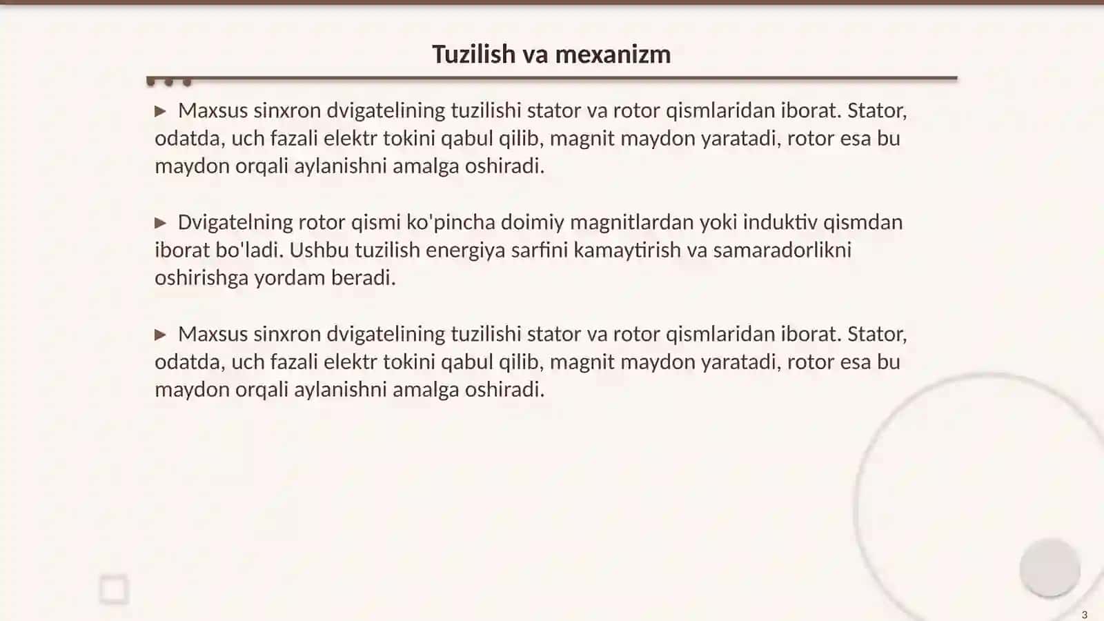 Maxsus sinxron elektr dvigatelari 3