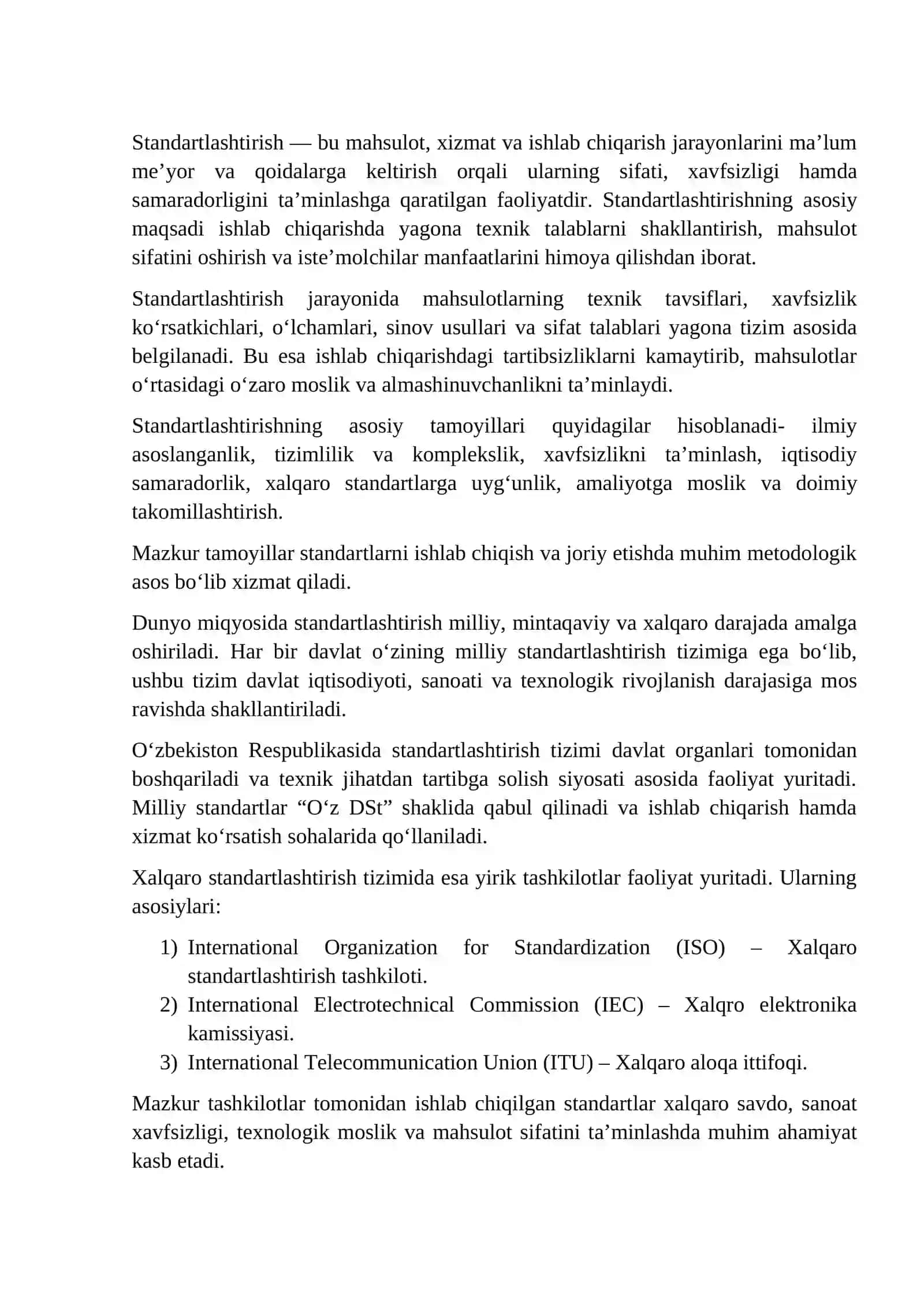 Standartlarni ishlab chiqish tartibi 3