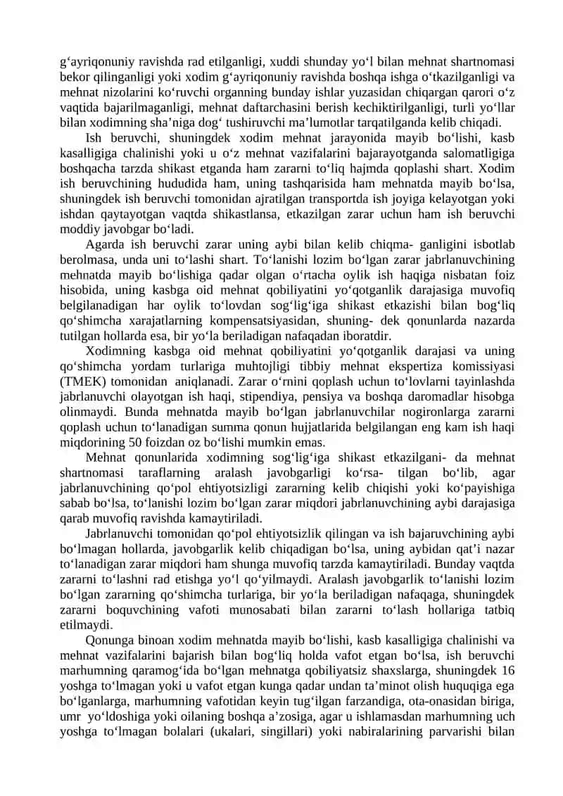 MEHNAT SHARTNOMASI TARAFLARINING MODDIY JAVOBGARLIGI 3