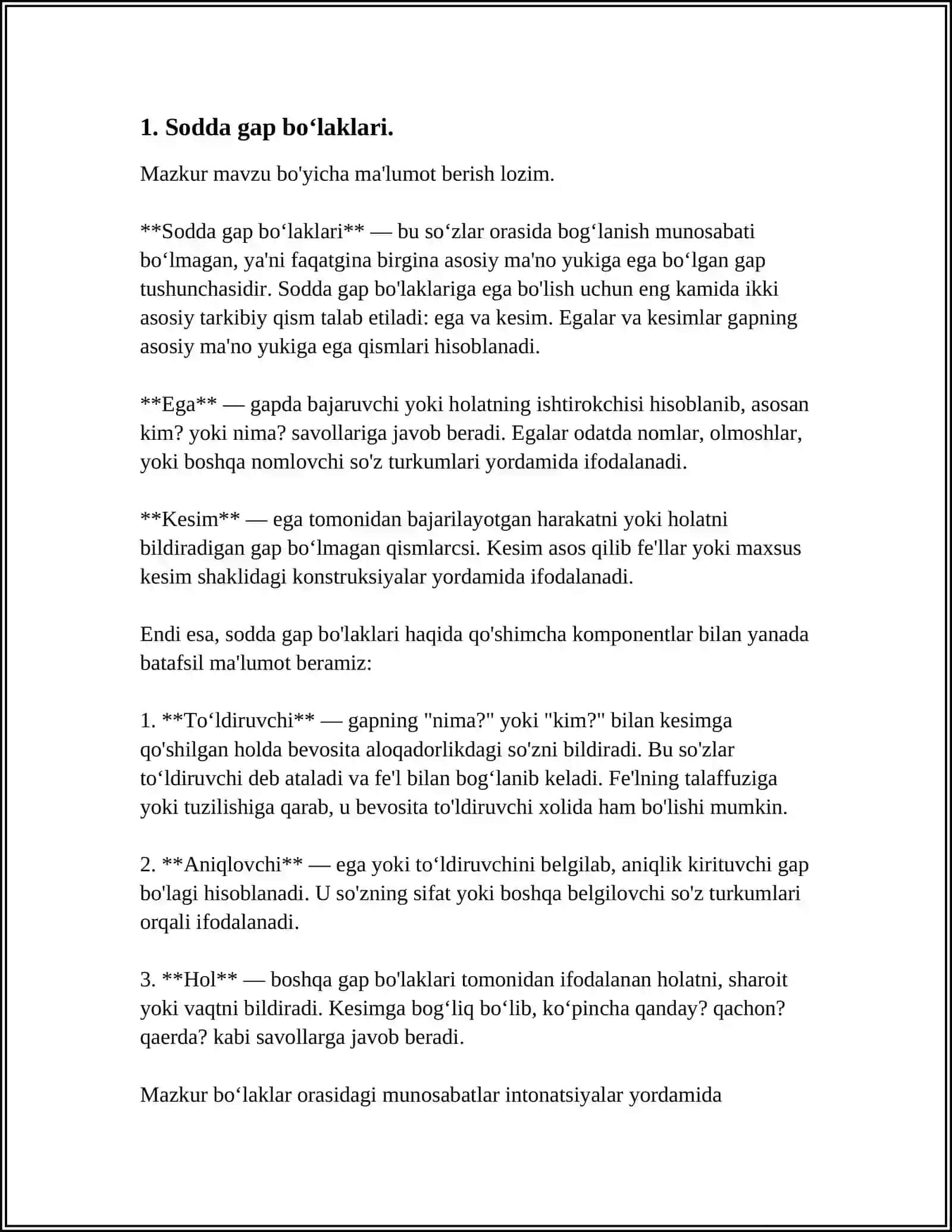 GAP BO’LAKLARI 3