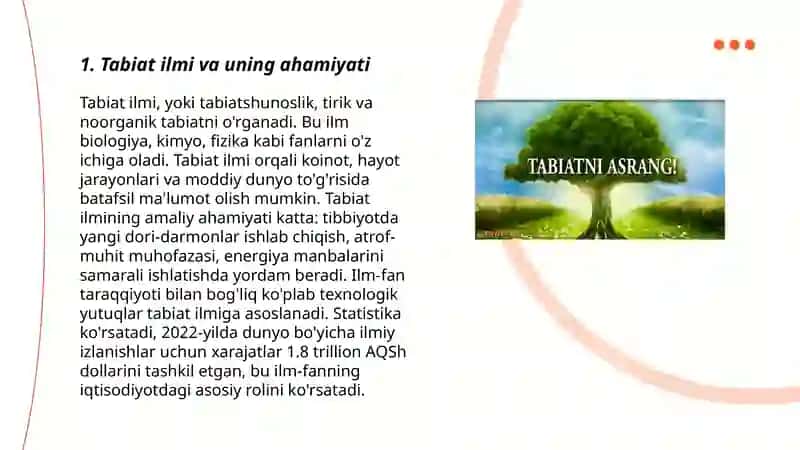 Tabiat nima uchun oʻrganiladi 3