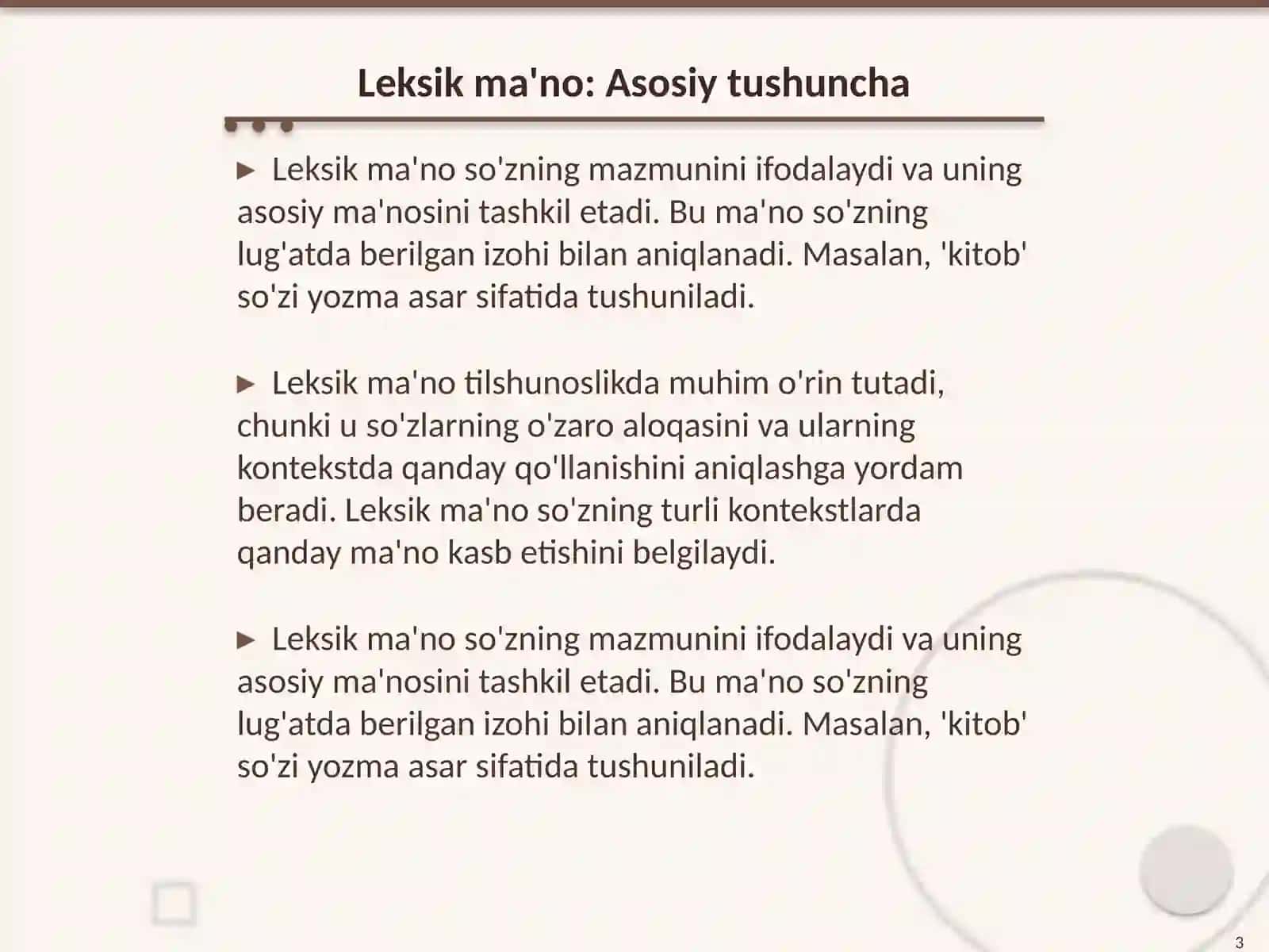 Leksik ma'noning turlari 3