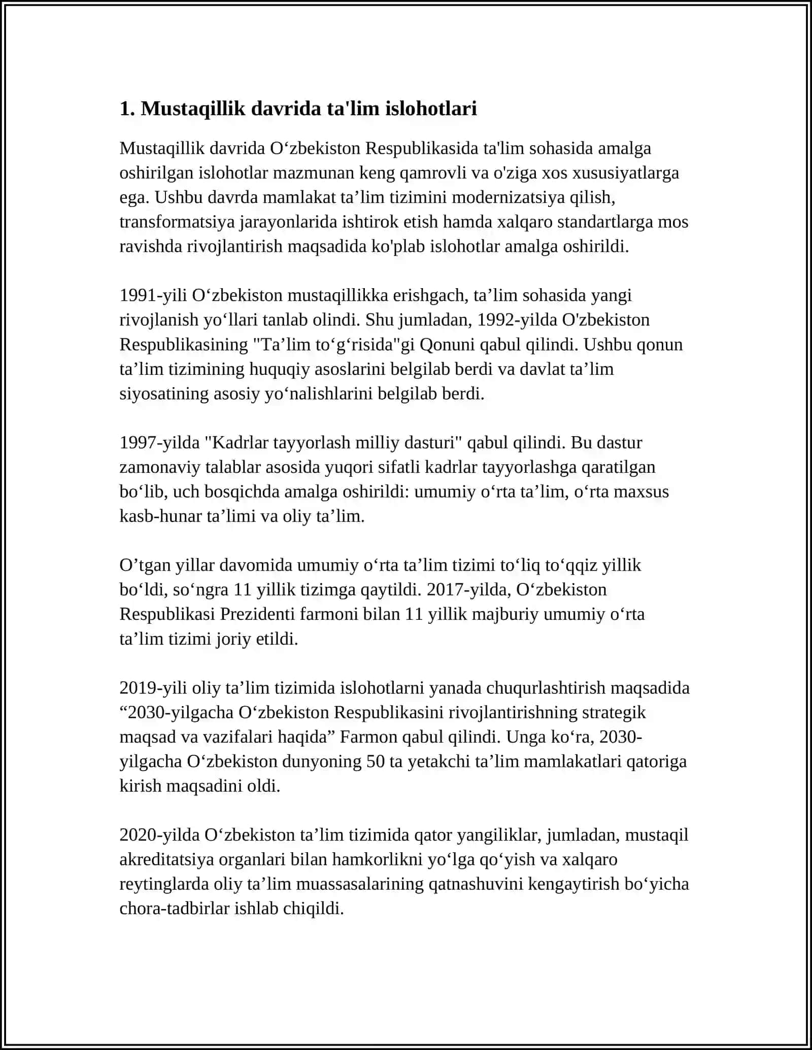 MUSTAQILLIKI VA TA'LIM-TARBIYAGA YANGICHA YONDASHUV 3