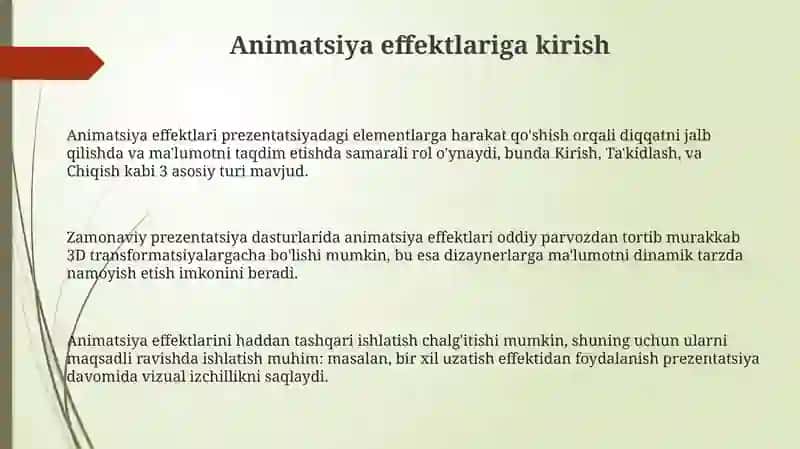 Animatsiya effektlari 3