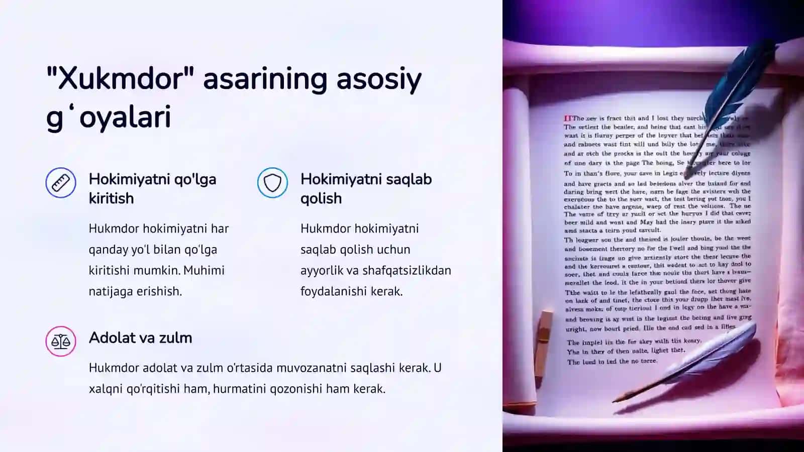 Makiavellining "Xukmdor" asari tahlili 3