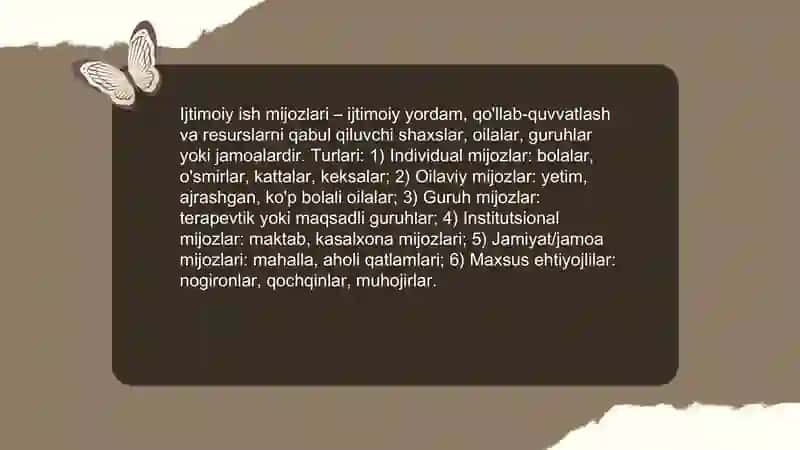 Ijtimoiy ish mijozlari 3