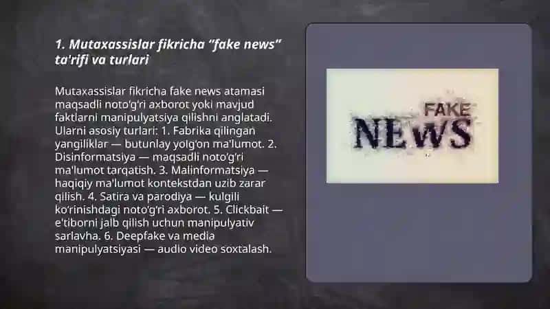 Fake News haqida mutaxassislar nima deydi 3