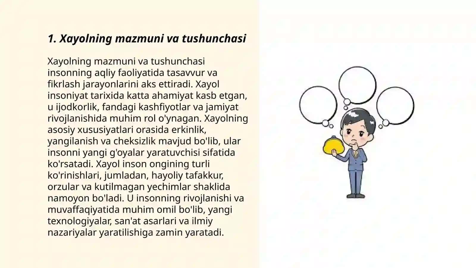 Xayol haqida tushuncha 3