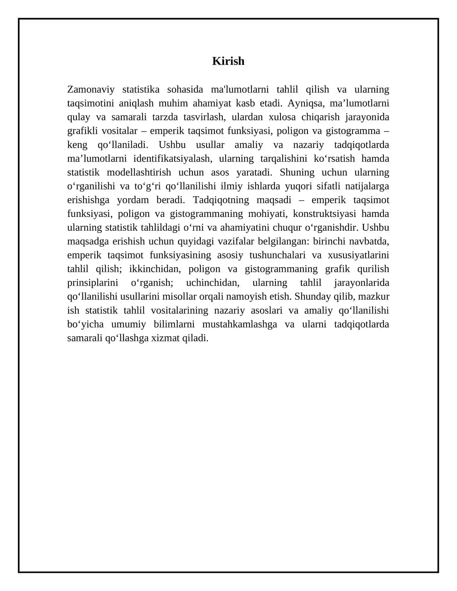 Emperik taqsimot funksiyasi.Poligon. Gistogramma 3