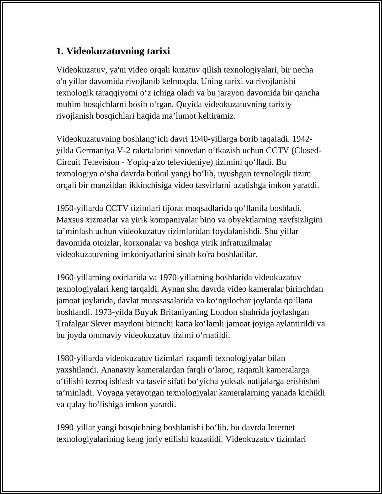 VIDEOKUZATUV QURILMALARI 3