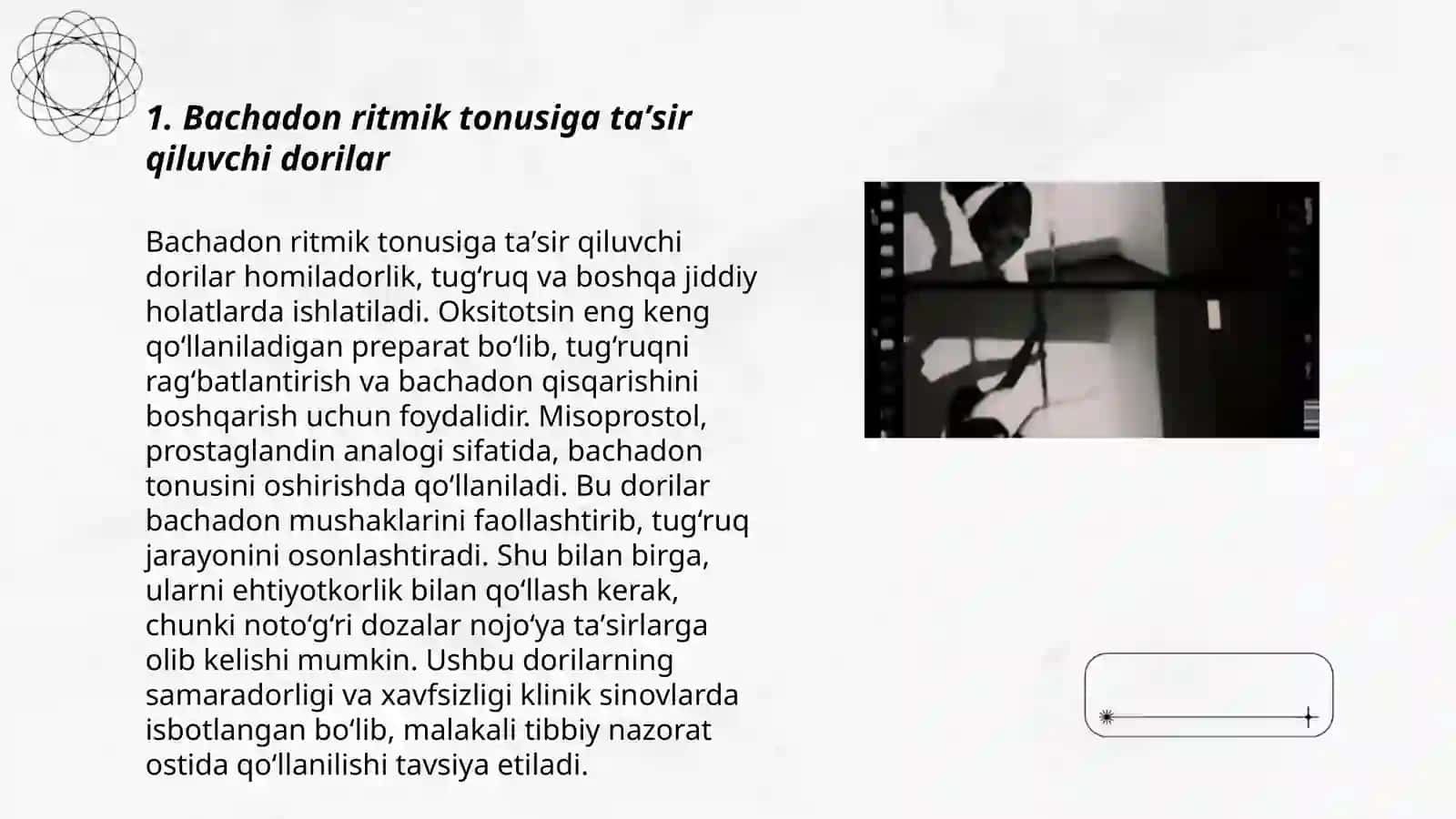 Bachadon ritmik tonusiga taʼsir qiluvchi dorilar 3