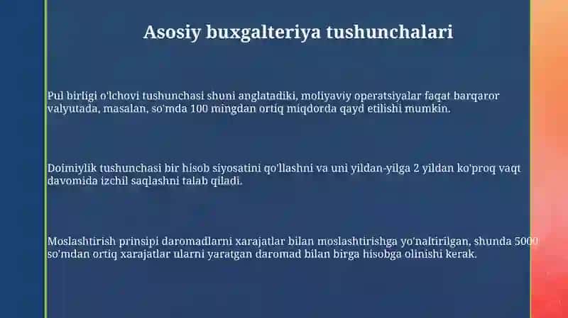 Buxgalteriya hisobining asosiy tamoyillari 3