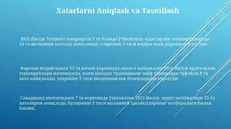 Audit Tekshiruvi Natijalari 3