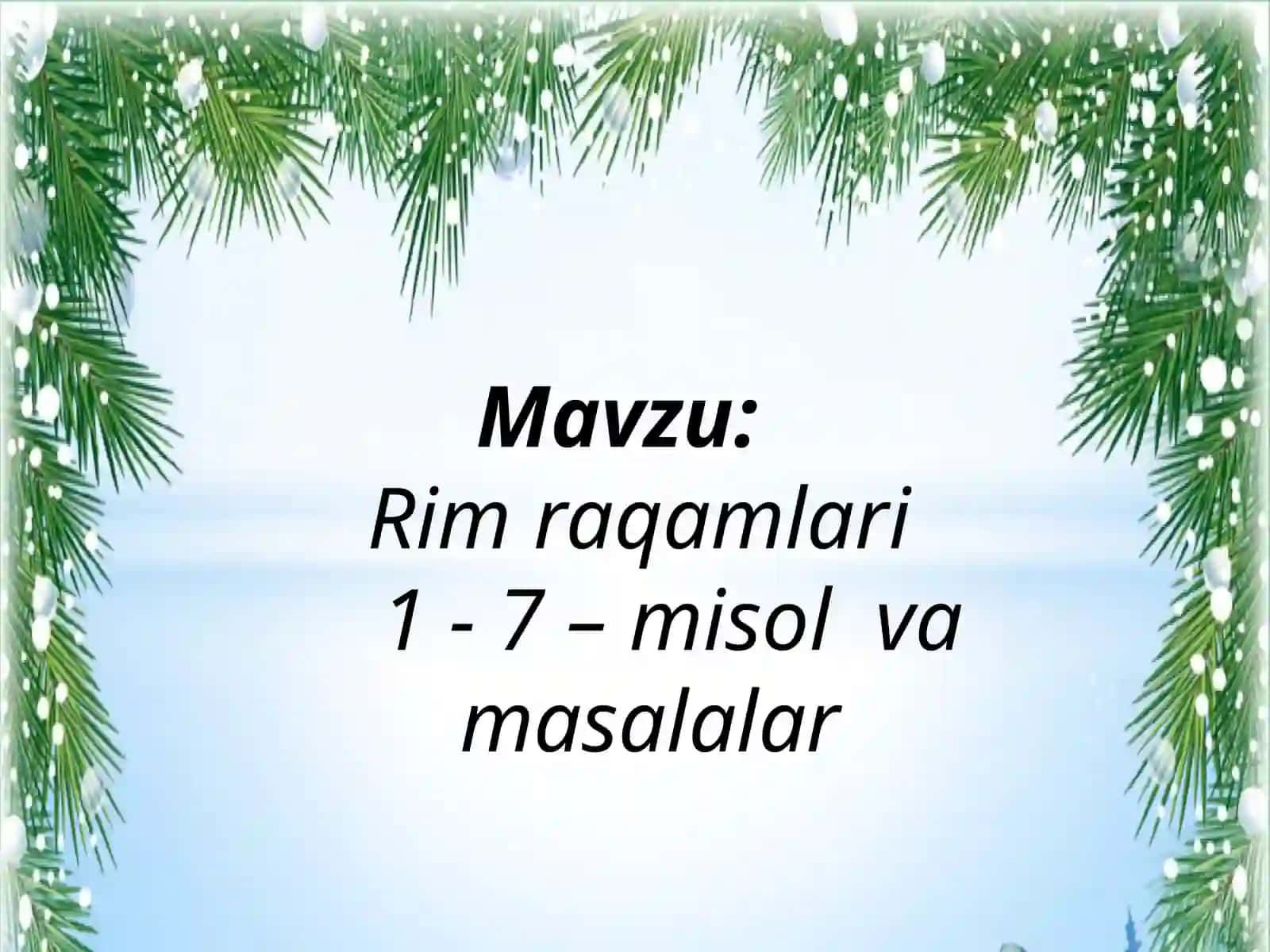 Matematika Fanidan Taqdimot 3