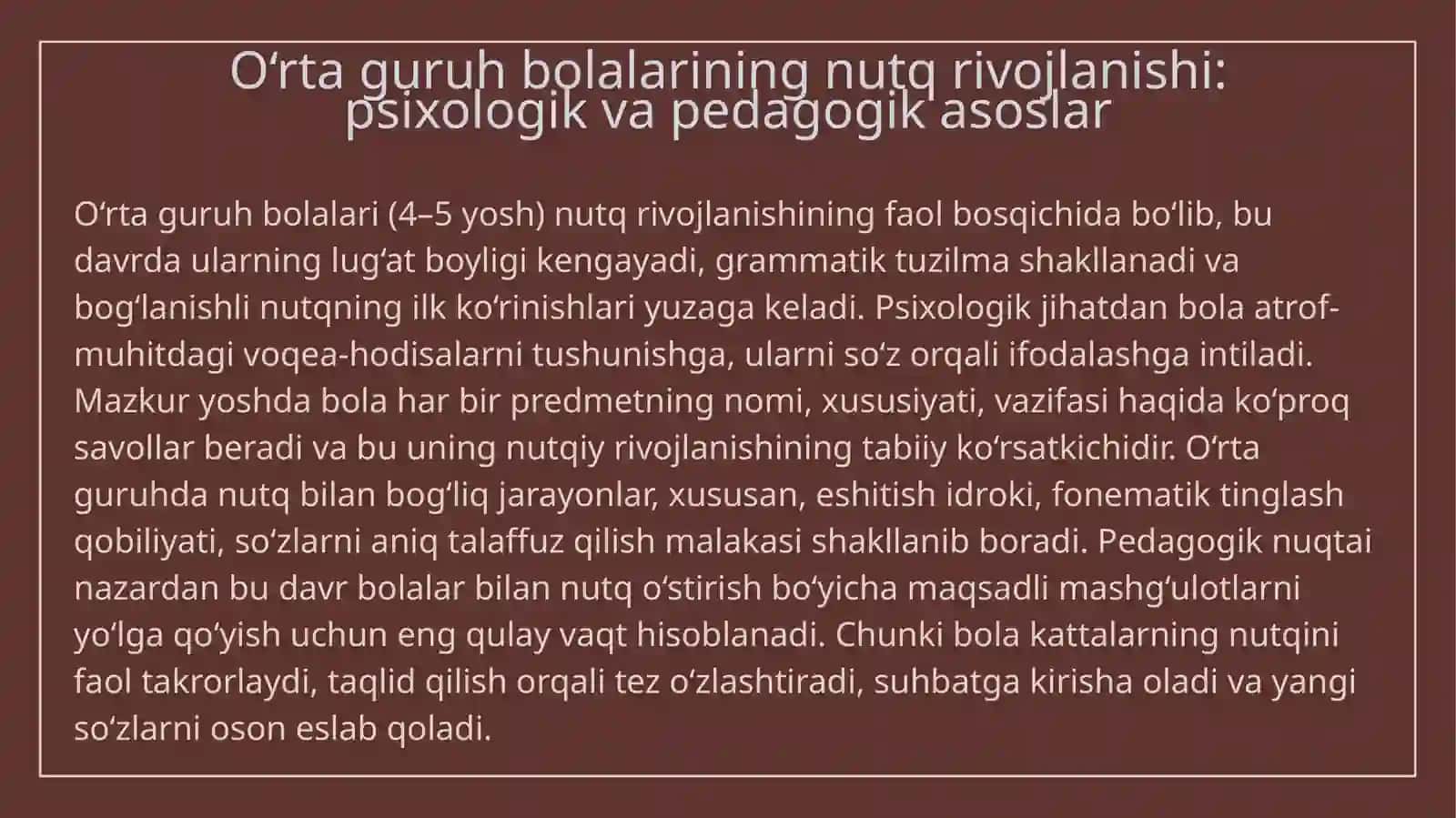 O‘rtaguruh bolalarining nutqini o‘stirish metodlari 3