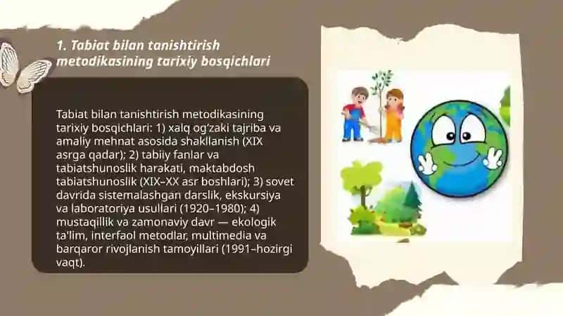 Tabiat bilan tanishtirish metodikasining rivojlanish tarixi 3