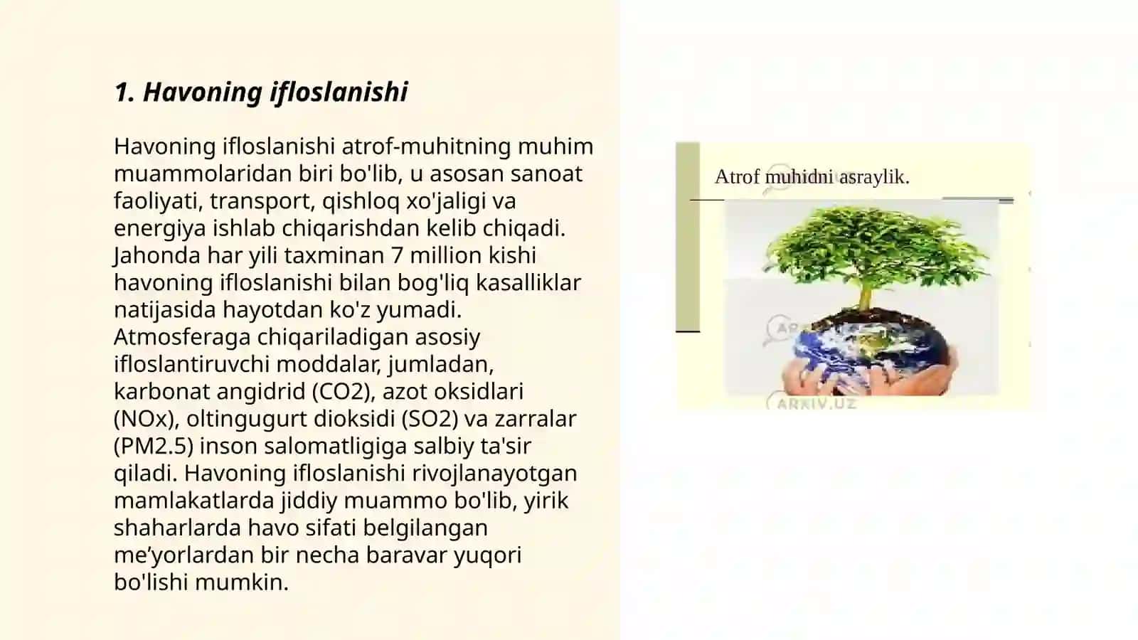 Ekalogiya va atrof muhit 3