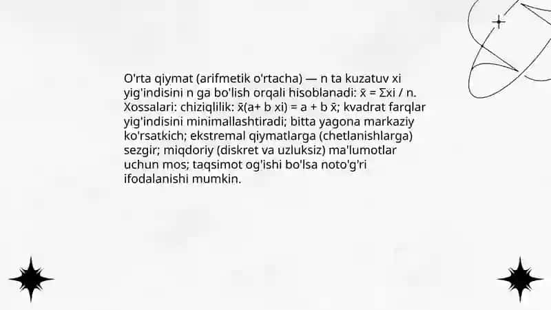O'rta qiymat 3