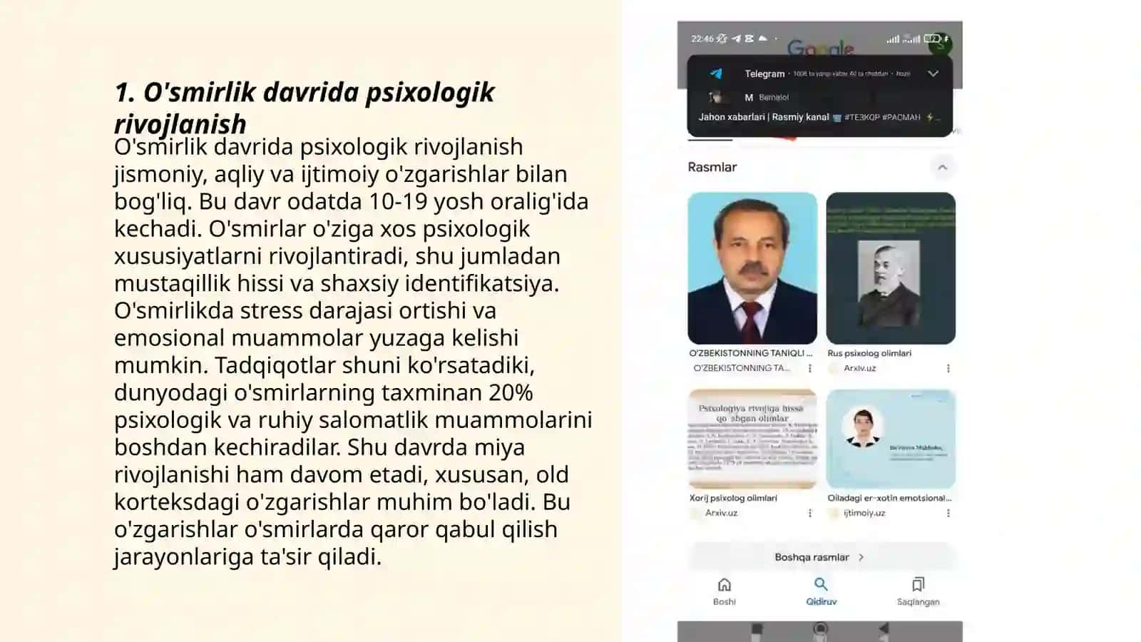 O'smirlik davrida psixologik rivojlanish 3