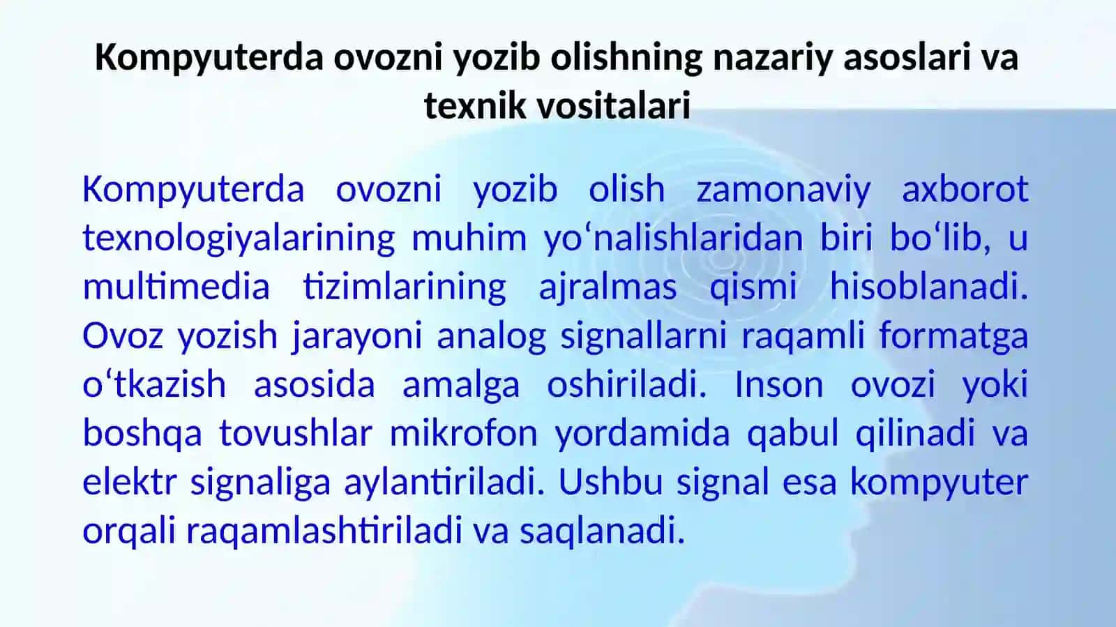 Kompyuterda ovozni yozib olish va qayta ishlash 3