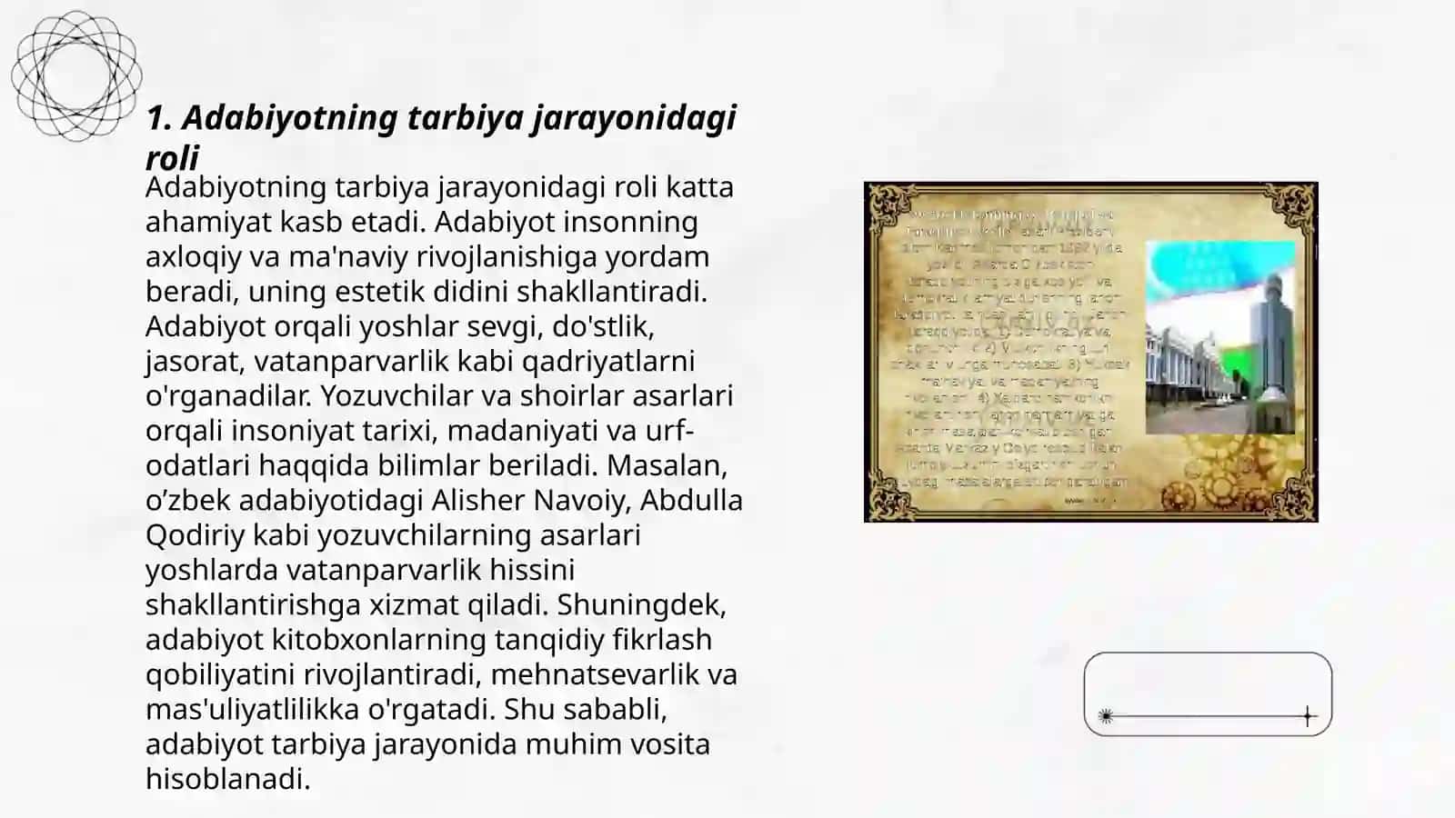 Jamiyat tarbiyasida adabiyot va san'atning o'rni 3
