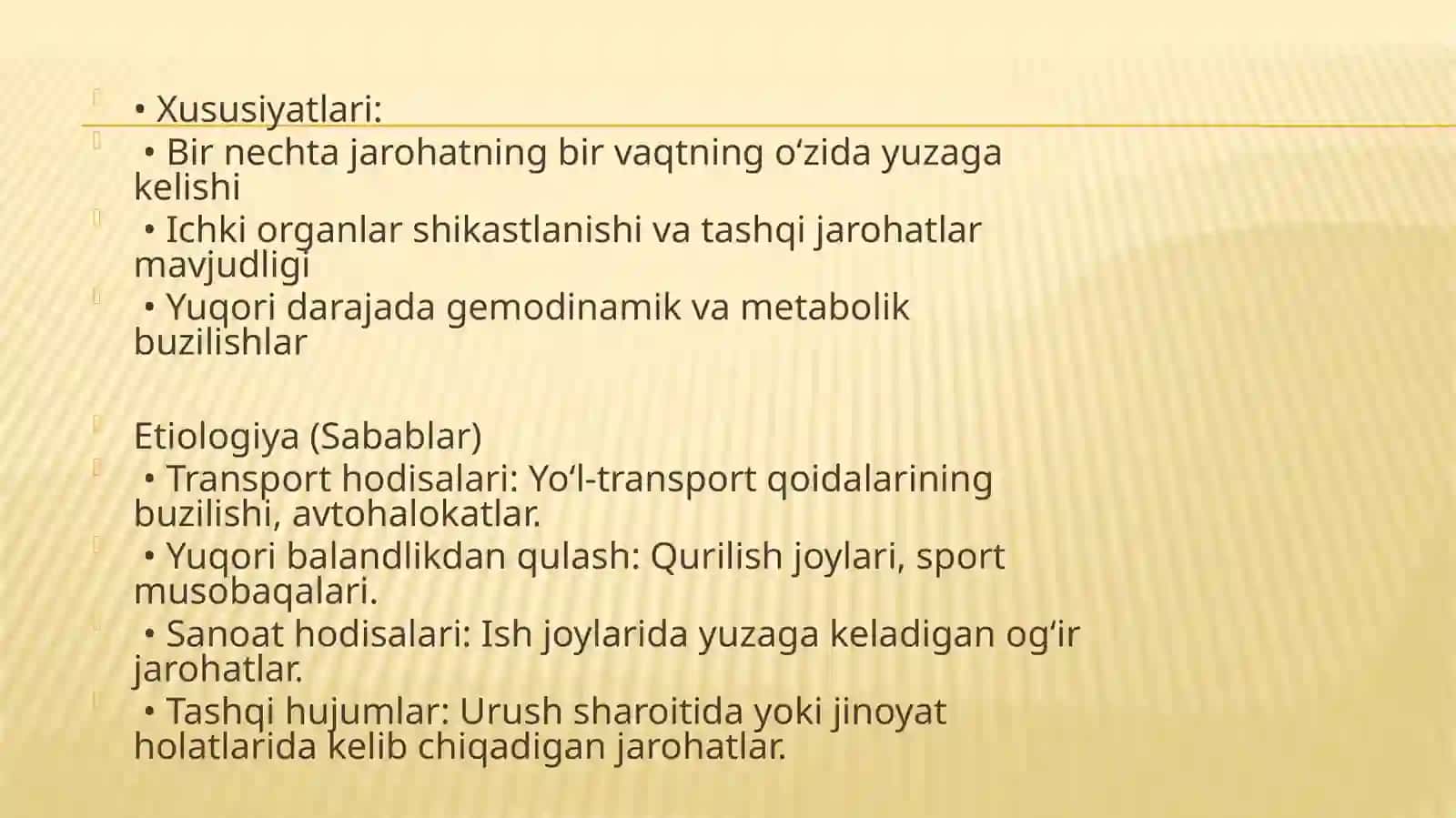 Politravma. Travmatik shok 3