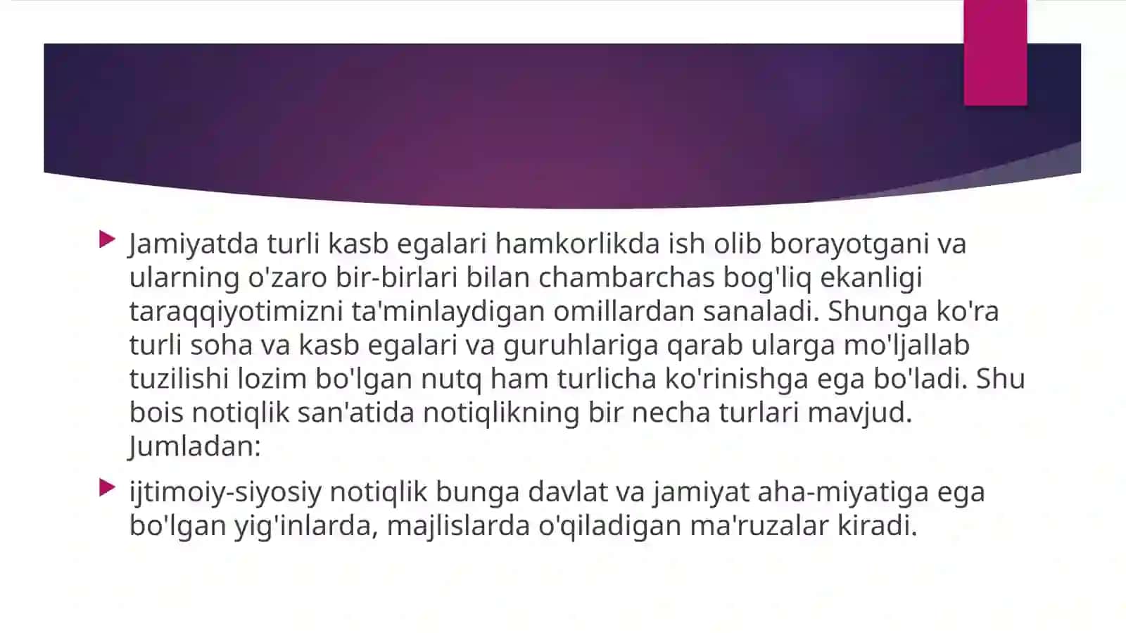 Notiqlik san'ati asoslari 3