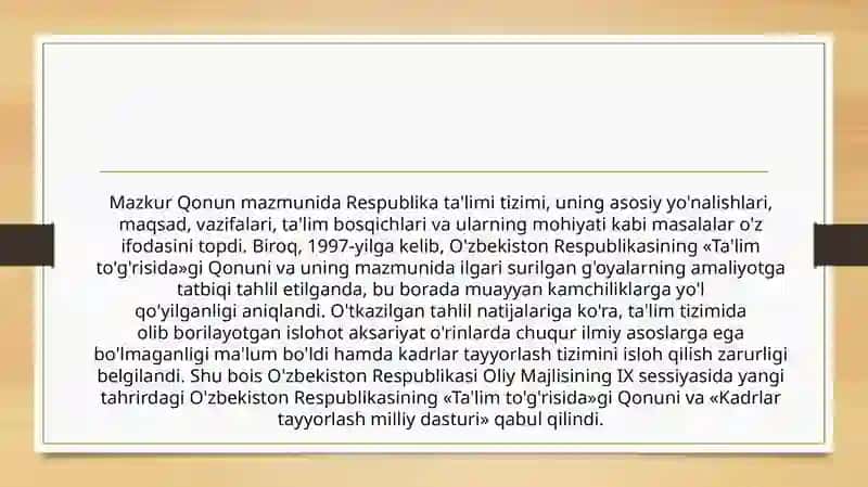 Ta’lim-O‘zbekiston Respublikasi rivojlanishining ustuvor yo‘nalishi sifatida 3