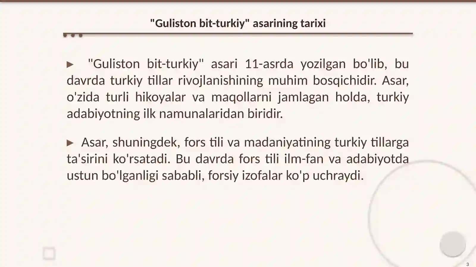 "Guliston bit-turkiy" matnidagi forsiy izofalar 3