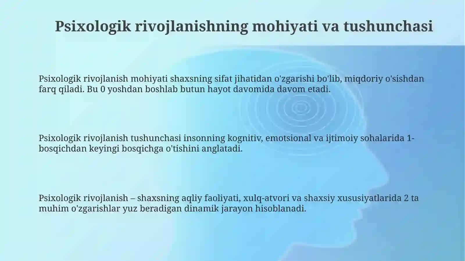 Psixik rivojlanish va uni davrlashtirish muammosi 3