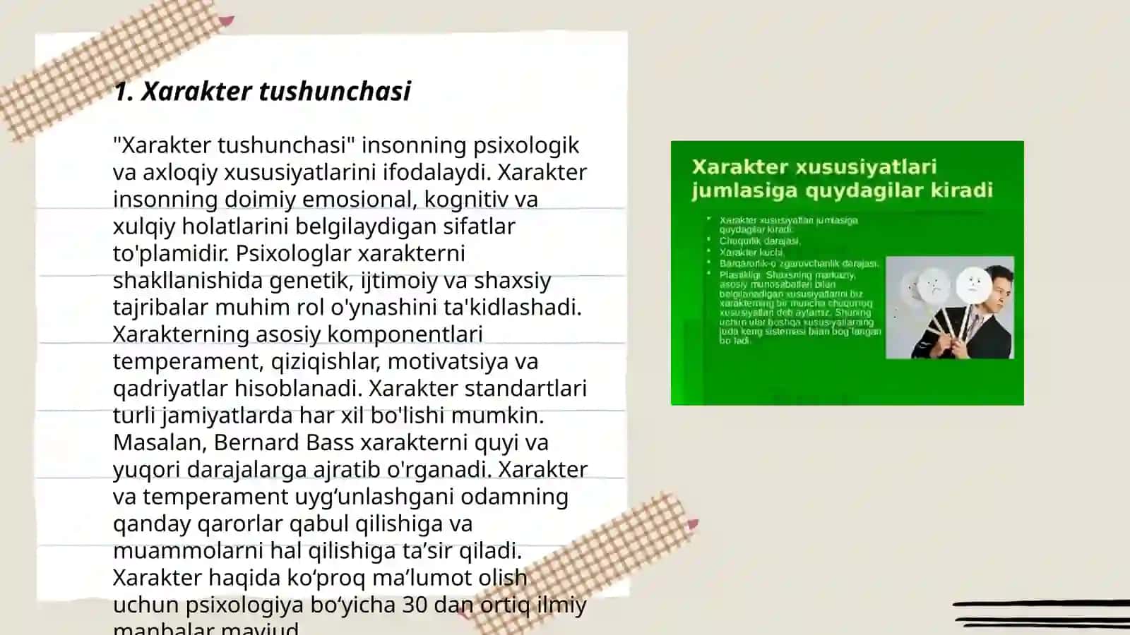 Xarakter haqida tushuncha 3