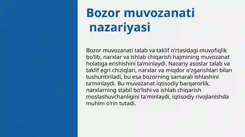 Bozor muvozanati 3