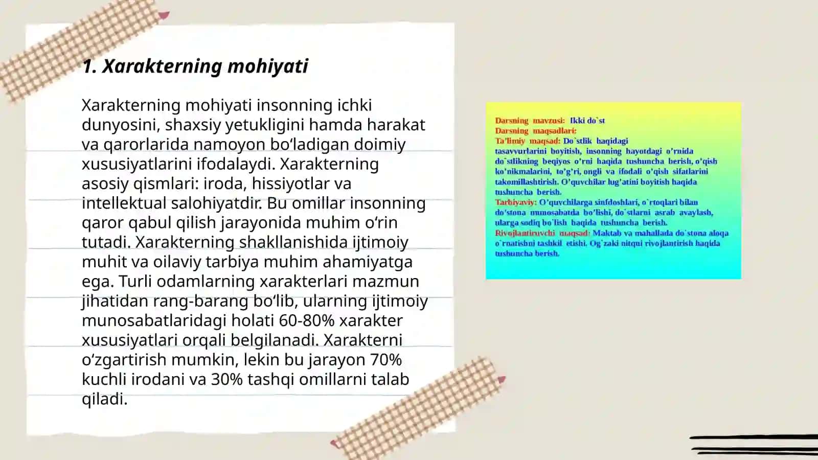 Xarakter haqida tushuncha 3
