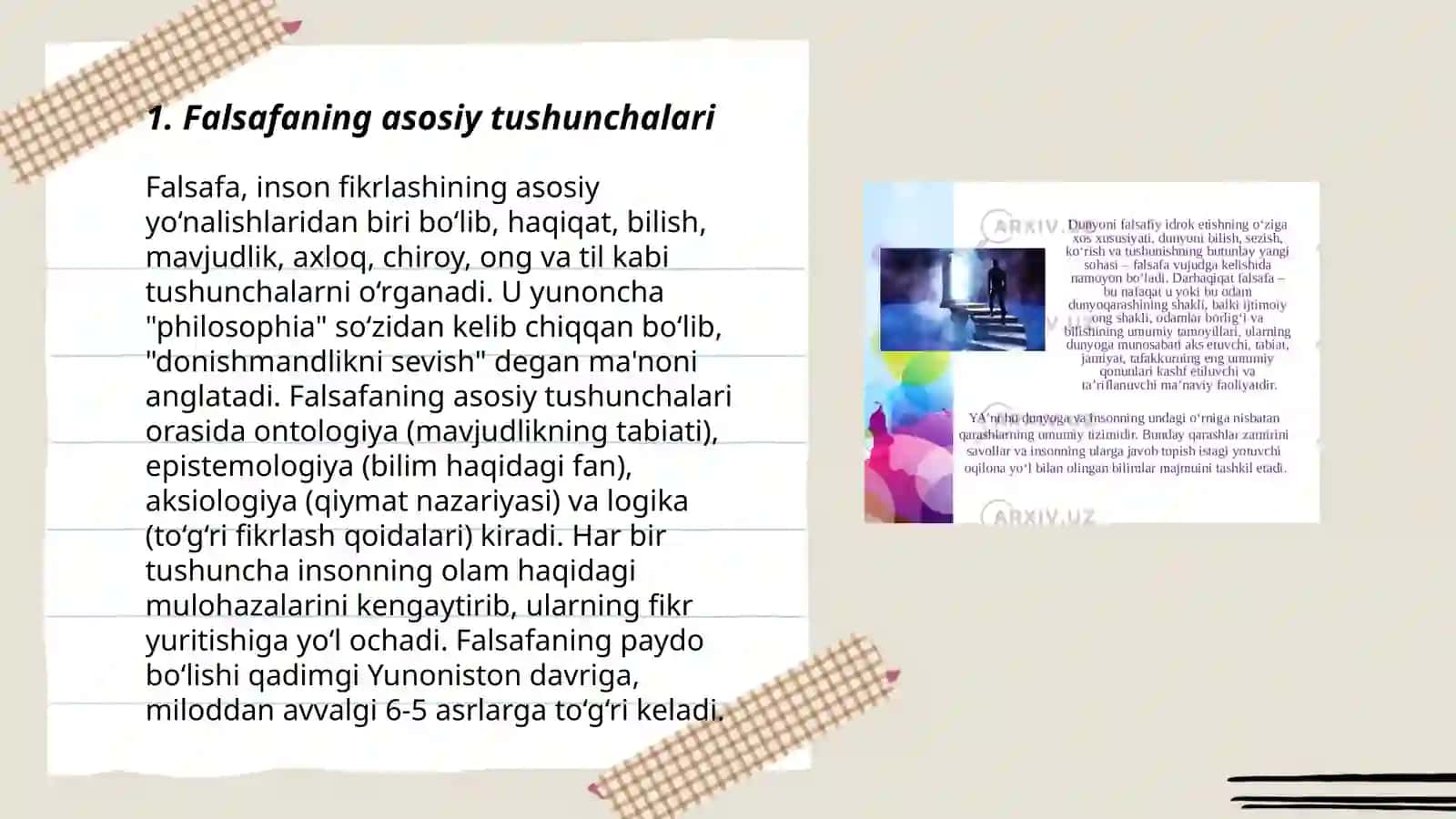 Falsafaning dunyoqarashga doir mohiyati 3