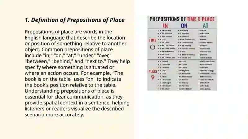 Prepositions of place 3