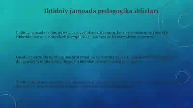 Ibtidoiy jamoada pedagogika ildizlari 3