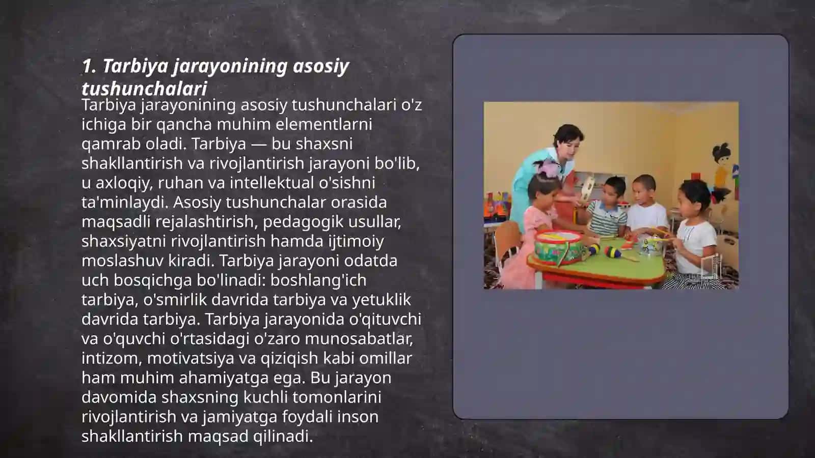 Tarbiya jarayonining mohiyati va mazmuni 3