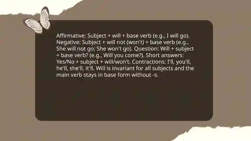 Future Simple tense 3