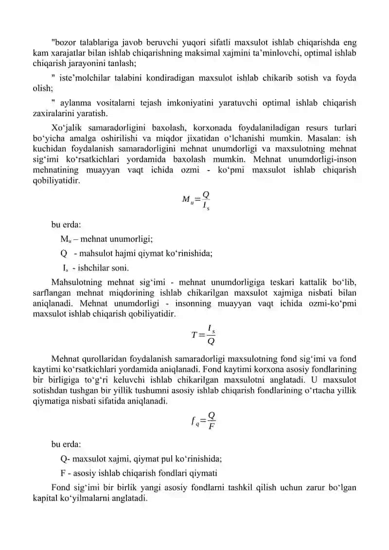 Korxona faoliyati moliyaviy natijalari. 3