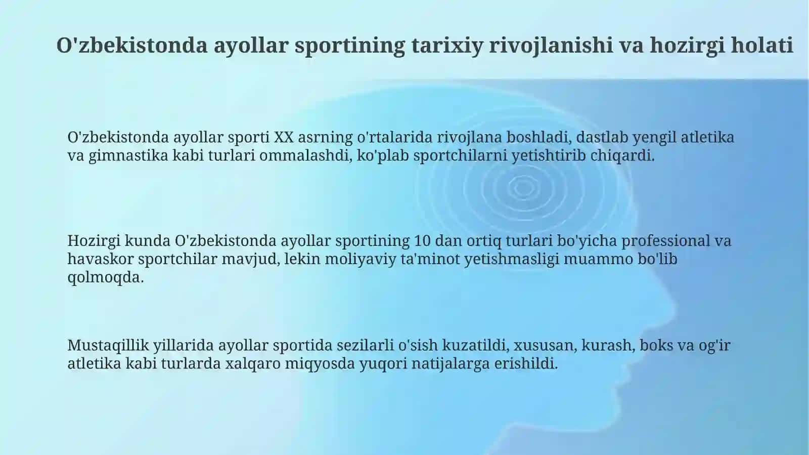 O'zbekistonda ayollar sportining rivojlanishi 3