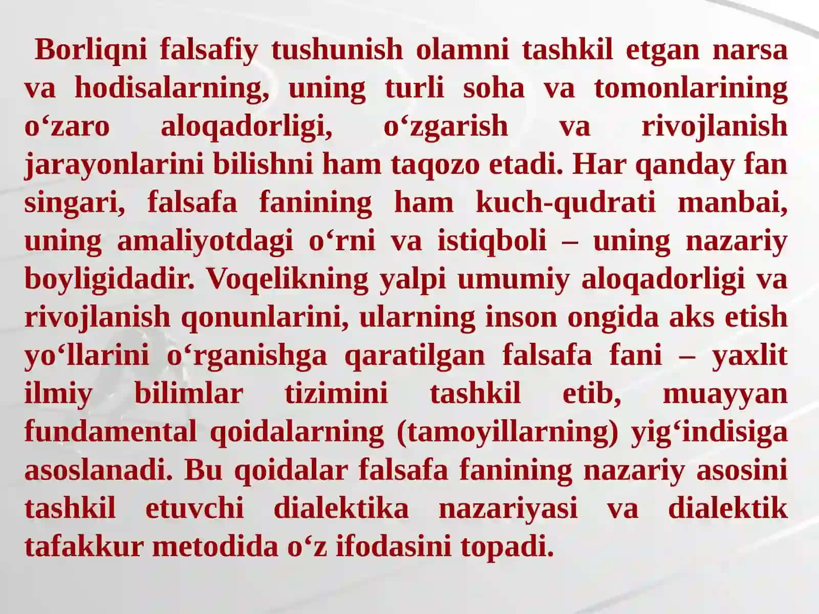 Rivojlanish falsafasi 3