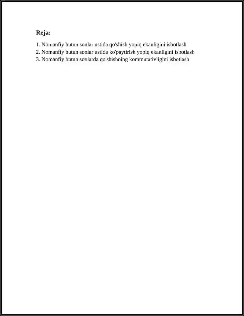 BOSHLANĞICH MATEMATIKA KURSI NAZARIYASI 3