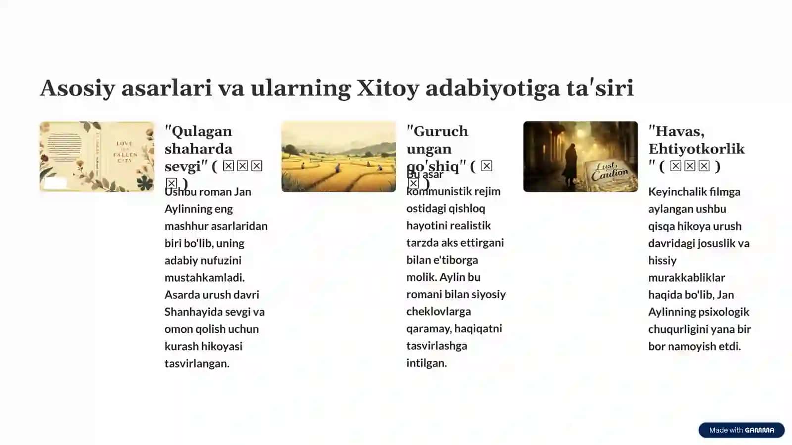 Jan Aylin hayoti va ijodi 3