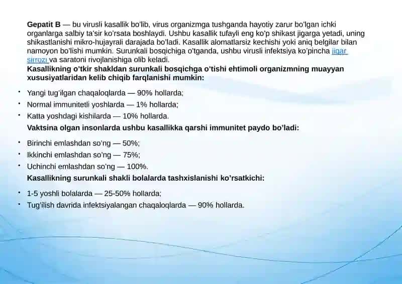 Gepatit A Gepatit B qo’zg’atuvchi viruslar 3