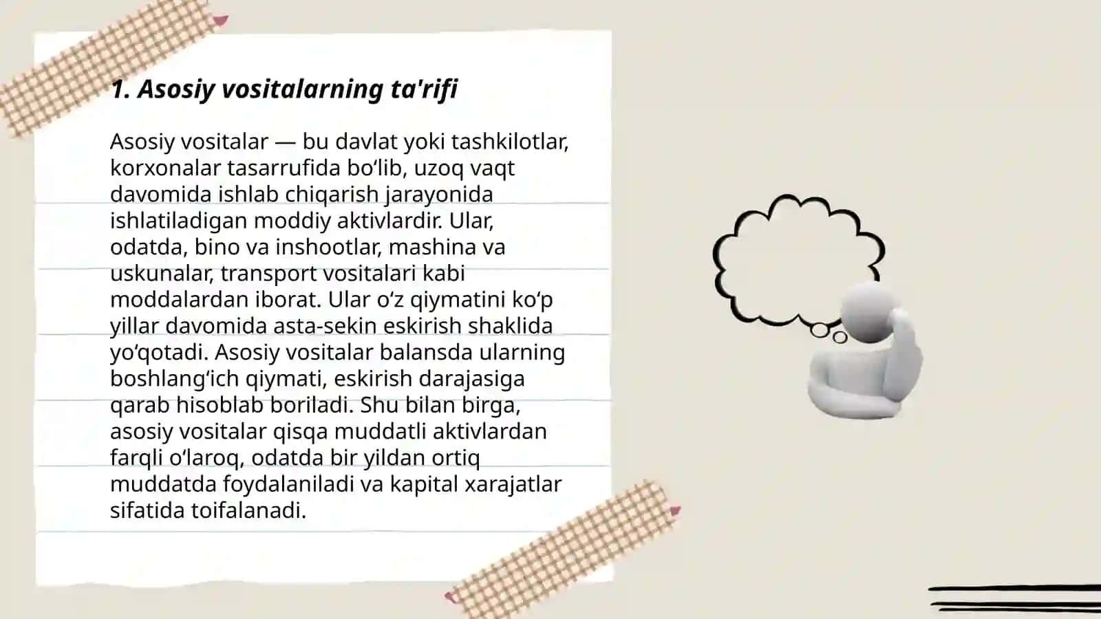 Asosiy vositalar kirimi hisobi 3