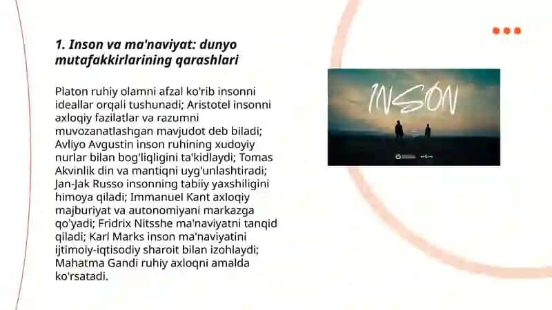 Inson - dunyo mutaffakirlari diqqat markazida 3